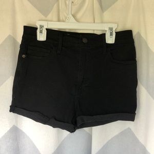 black jean shorts